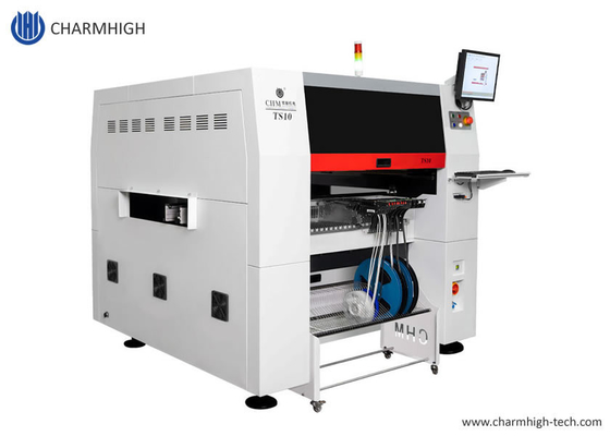 TS10 SMT Pick And Place Machine 10 Kepala 100 Feeder 01005 Dukungan Kecepatan Tinggi