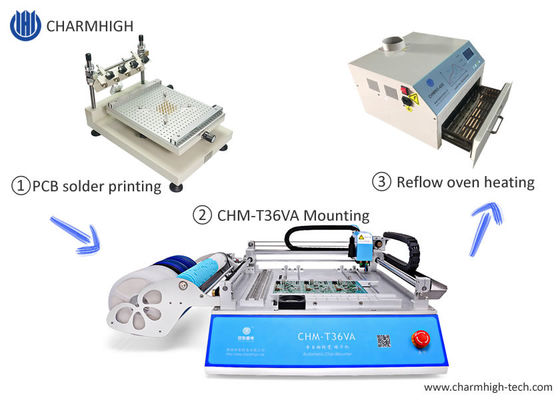 Printer Stensil Garis SMT Kecil / Mesin Pilih dan Tempat CHMT36VA / Oven Aliran Ulang 420