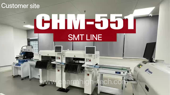 SMT Line kecil & menengah dengan 3250 Stecnil Printer CHM-551 SMT Pick and Place Machine 830 Reflow Oven
