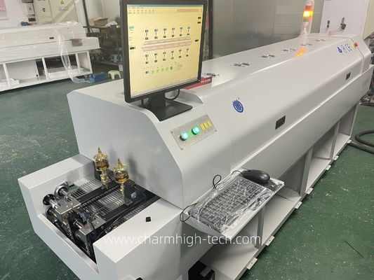 CHM-PC6635 Oven Reflow bebas timbal dengan Kontrol PC 6 Zona Suhu dan 2200 * 350mm Area Pemanasan untuk SMT Soldering