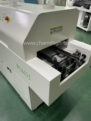 PC6635 Rail + PC Control Oven Reflow bebas timah 2200*350mm 6 temp Zones Soldering Machine