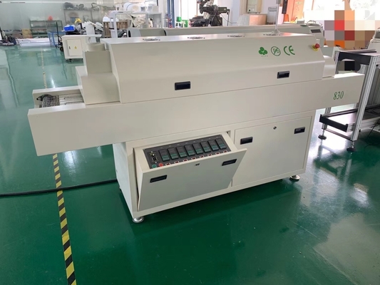 830 Vertikal SMT Reflow Oven 8 Zona Temp Mesin Solder Udara Panas 1400 * 300mm