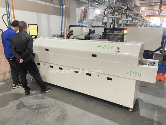 Full-otomatis rel 6 temp zona bebas timbal reflow oven 2200 * 350mm PC kontrol mesin pemanas