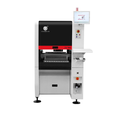 Desain sempit baru TC06 Modul presisi tinggi SMT Pick and Place Machine 6 Kepala Dukungan 01005
