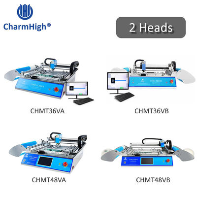 Charmhigh Desktop 2 Kepala SMT Pick And Place Machine Produksi Batch Kecil Prototyping Penelitian Pengajaran