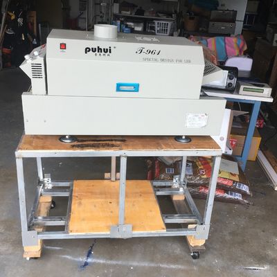 T961 Desktop Reflow Oven dengan conveyor 730 * 230mm 6 zona suhu Mesin Solder 3.5KW
