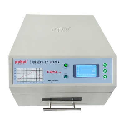 T962A Dengan Exhaust Benchtop Reflow Oven 300 * 320mm 1500w IC Heater Infrared Soldering Station