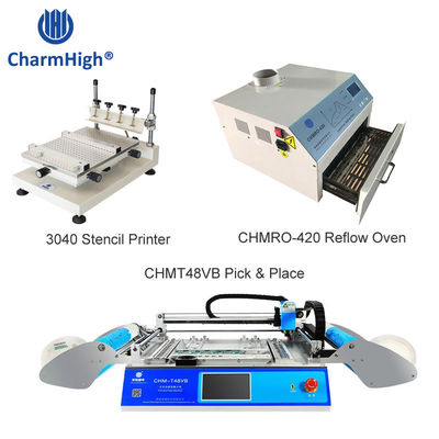 CHMT48VB Benchtop SMT Pick and Place Machine 58 Feeder 2 Kamera Visi
