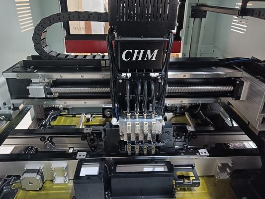 High Precision 4-head CHM-551P SMT Production Line dengan 4-zone Reflow Oven untuk perakitan PCB