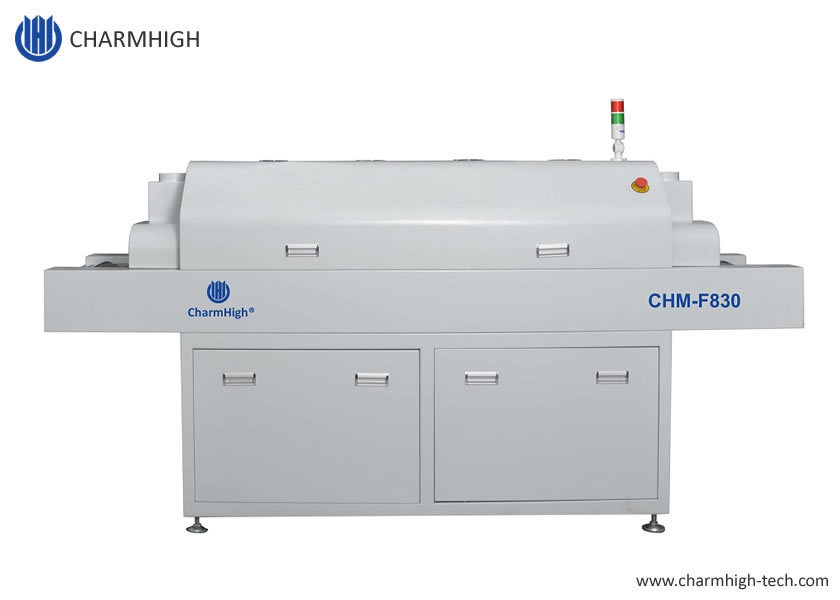 CHM-F830 Oven Reflow SMT Vertikal 8 Zona Suhu Mesin Solder Udara Panas ...