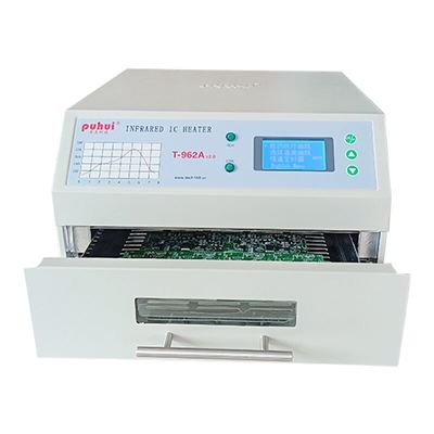 T962A Dengan Exhaust Benchtop Reflow Oven 300 * 320mm 1500w IC Heater Infrared Soldering Station