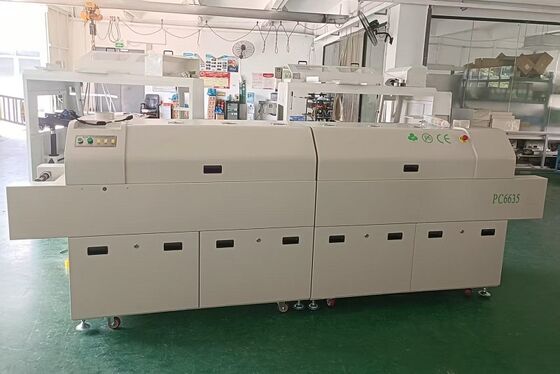 Split-Type 6-Zone SMT Reflow Oven PC6635 Desain Modular untuk Soldering Bebas Timah
