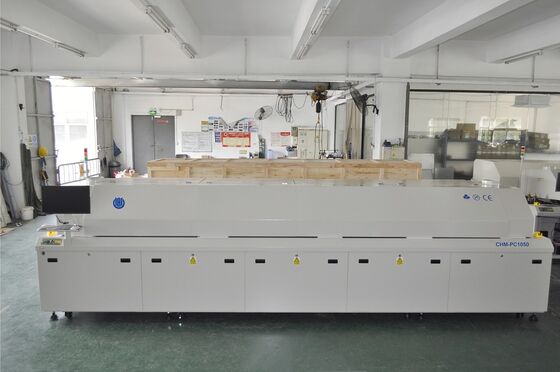Oven Reflow SMT Bebas Timbal 10 Zona CHM-PC1050 Soldering Reflow 3940x500mm