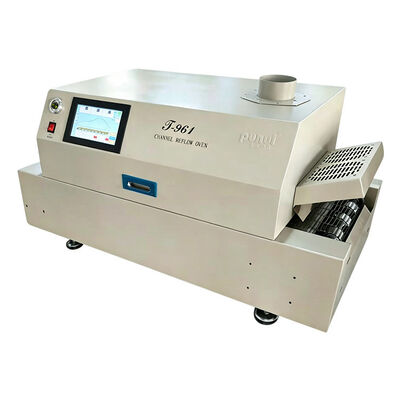 T961 Desktop Reflow Oven dengan Conveyor 730*230mm 6 Temp Zones Mesin pemadatan 3,5KW